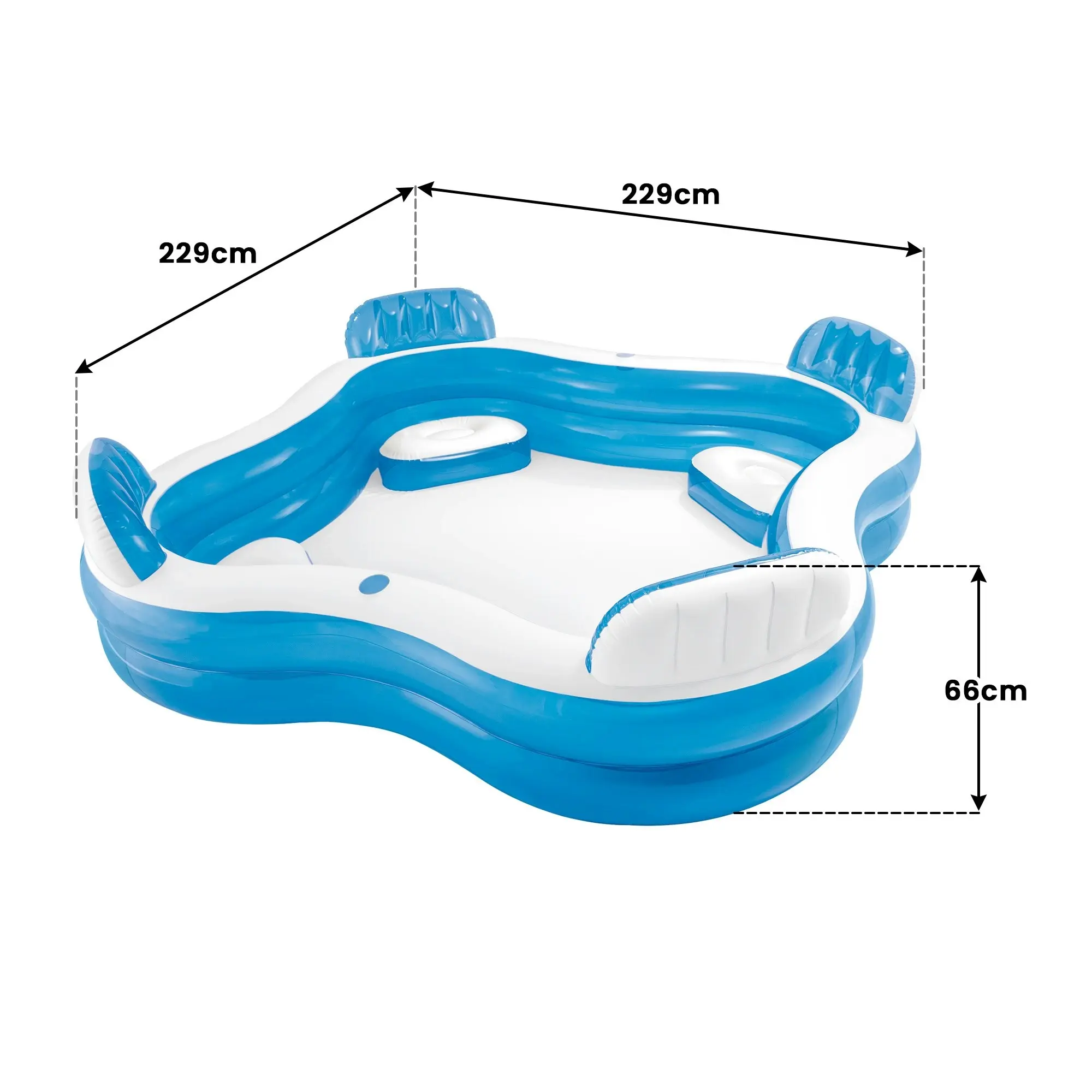 Intex Swim Center® Square Inflatable Family Lounge Pool