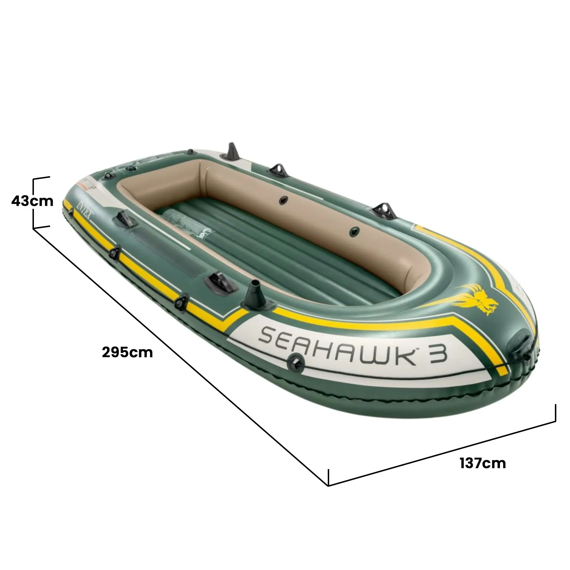 Intex Seahawk 3 Inflatable Boat Set - 3-Person