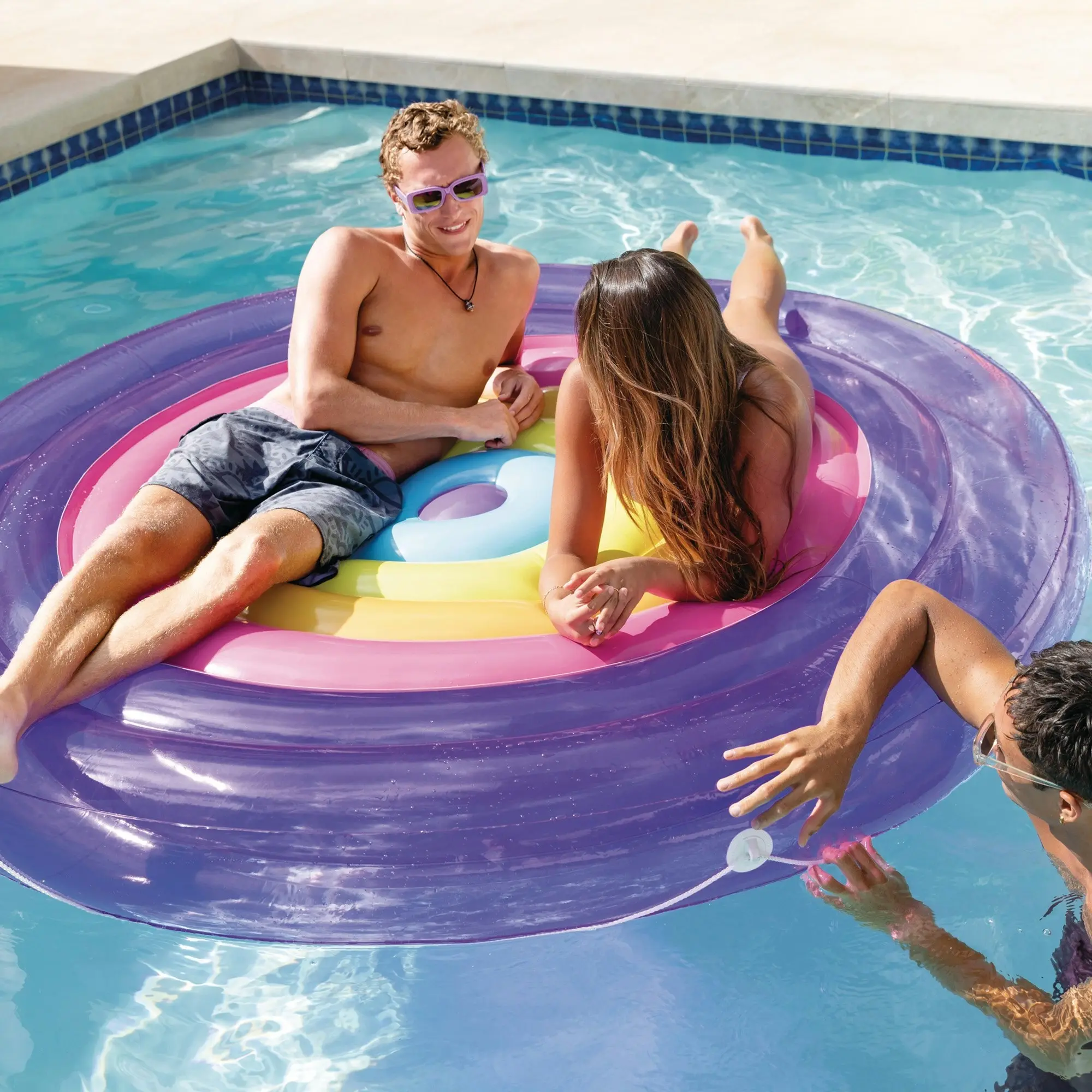 Intex Inflatable Pool Float - Rainbow Fiesta Island