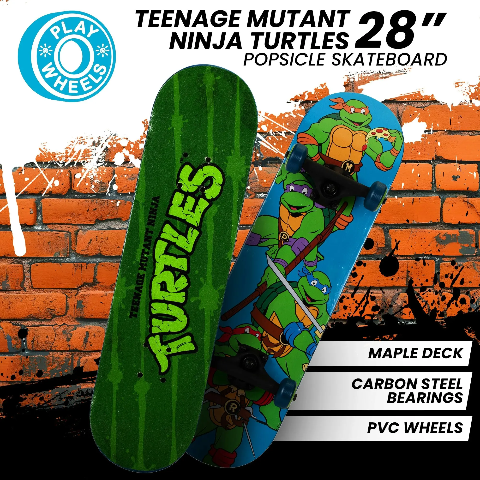 Teenage Mutant Ninja Turtles 28-inch Turtle Time Popsicle Skateboard