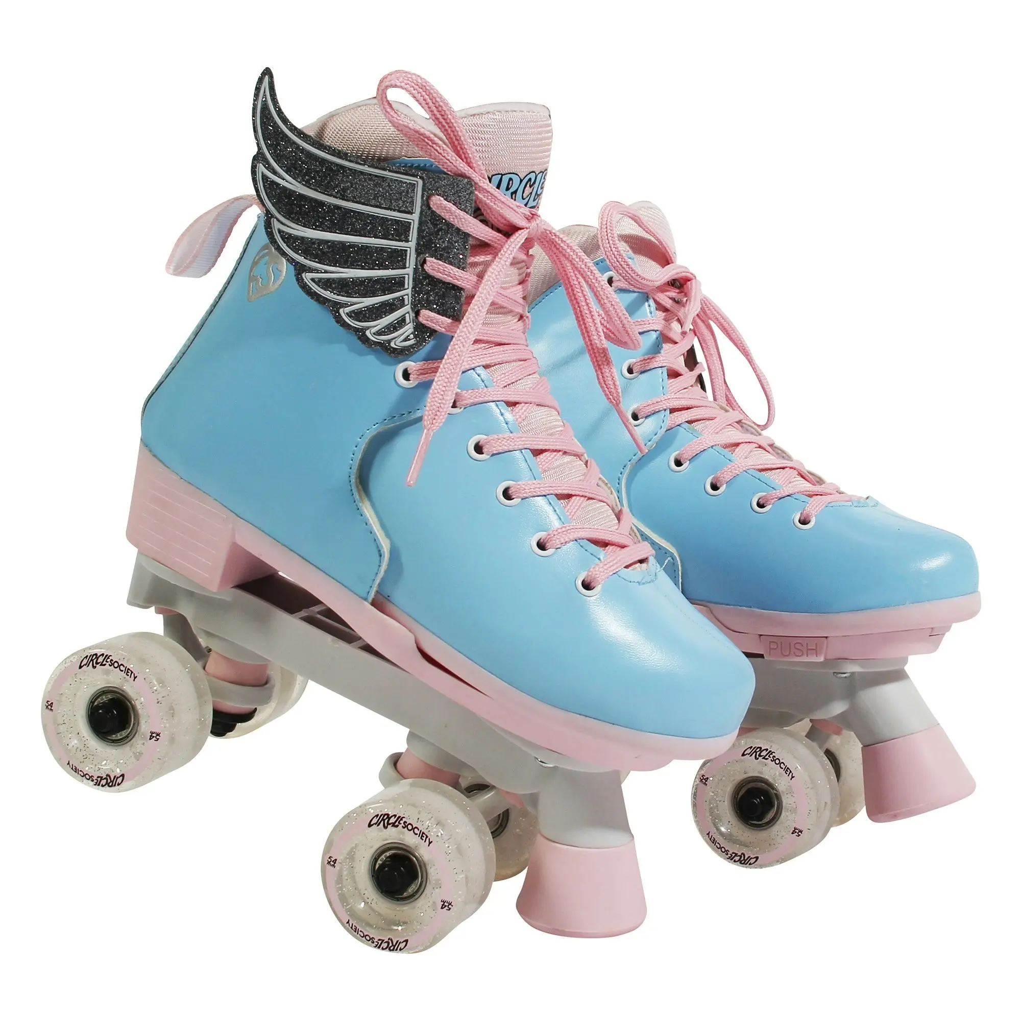 Circle Society Adjustable Kids Quad Roller Skates - Cotton Candy