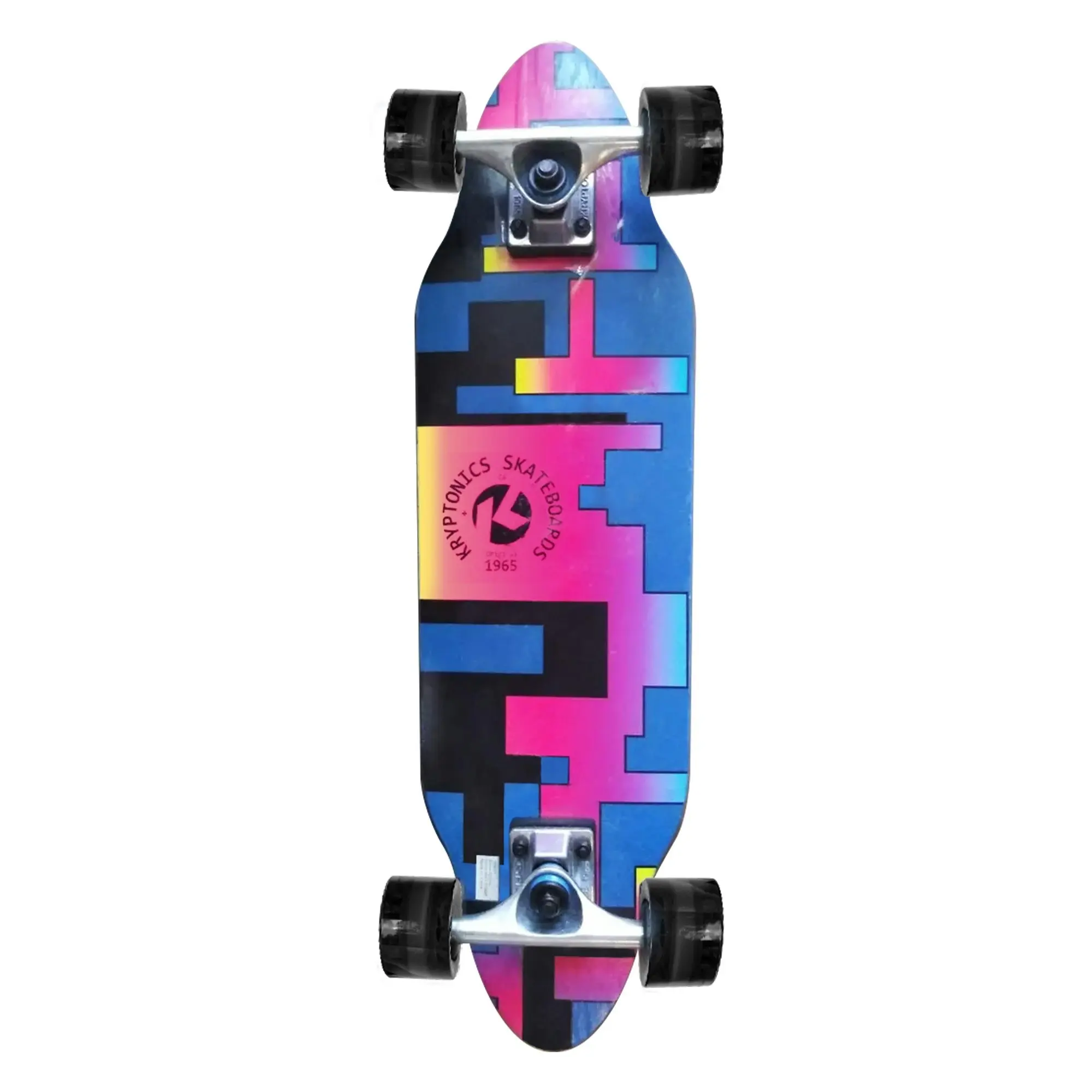 Kryptonics 26-inch Mini Cutaway Cruiser Skateboard Board - 89 IS Fine