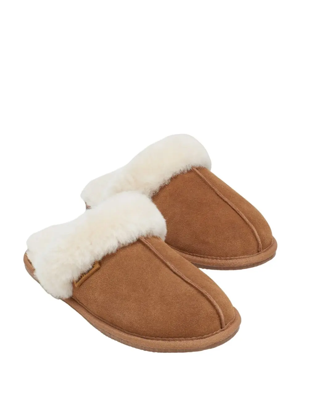 Womens Hush Puppies Cushy Slippers Warm Winter Slip On Shoes Chestnut Suede