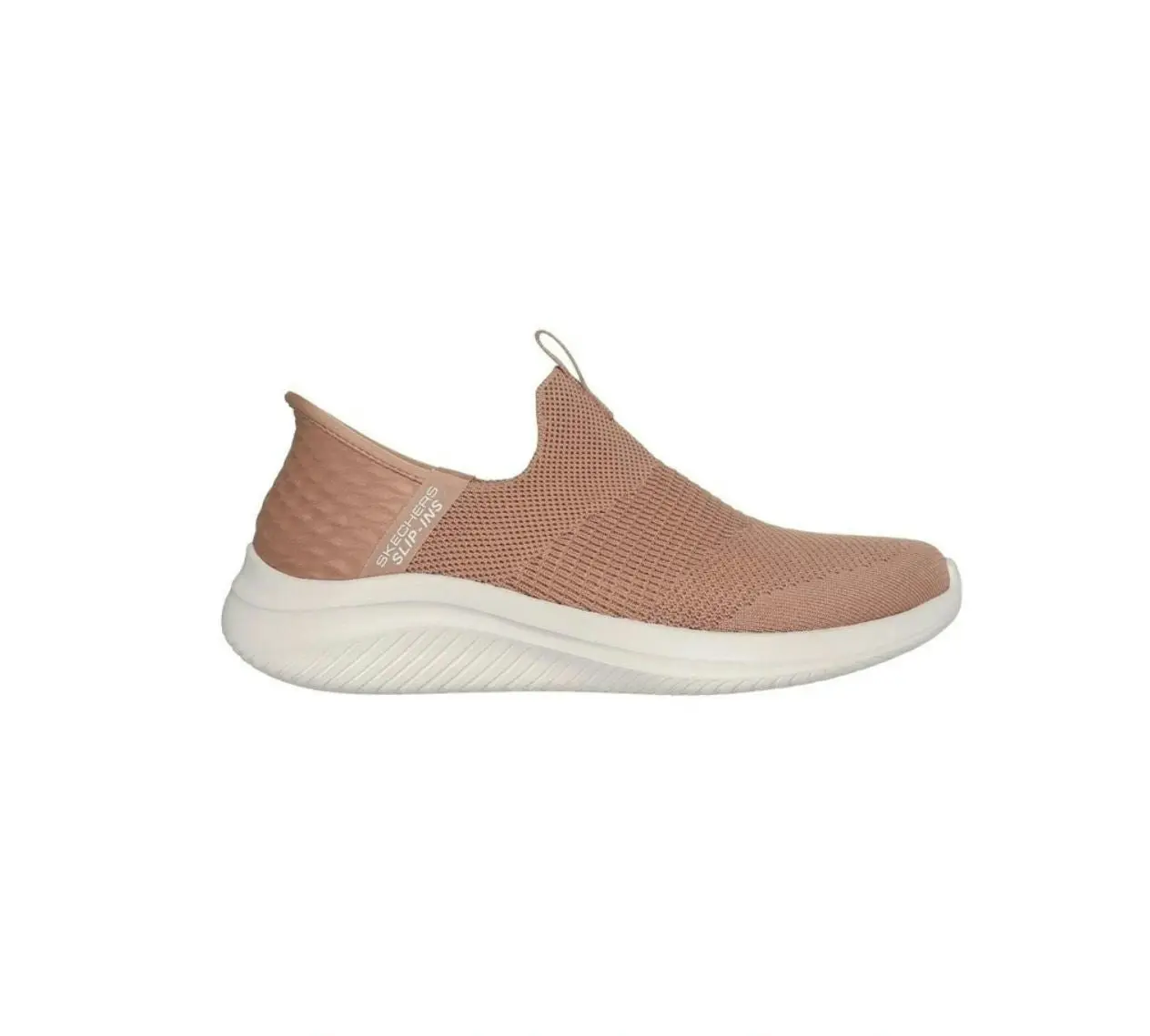 Womens Skechers Slip-Ins Ultra Flex 3.0 Cozy Streak Tan Athletic Shoes