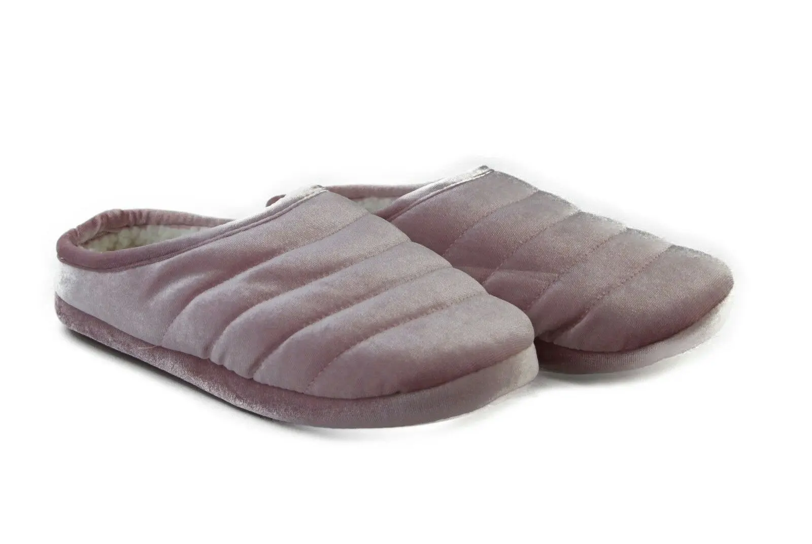 Womens Grosby Hoodies Slip On Pink Dark Grey Puffer Slippers