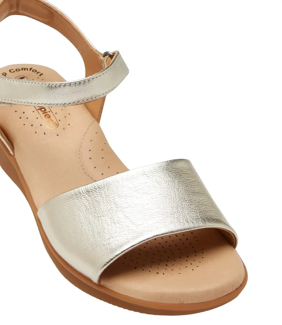 Womens Hush Puppies Nigella Pl Champagne Sandals Slip On Shoes