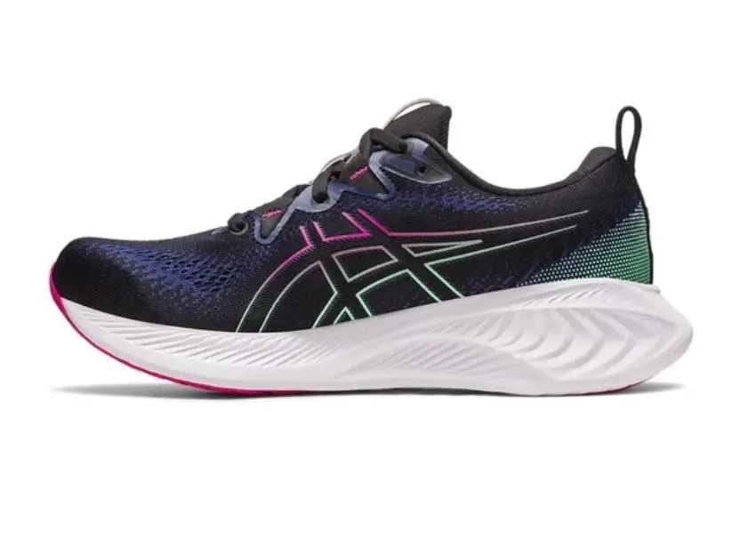 Womens Asics Gel-Cumulus 25 Black/Pink Rave Athletic Running Shoes