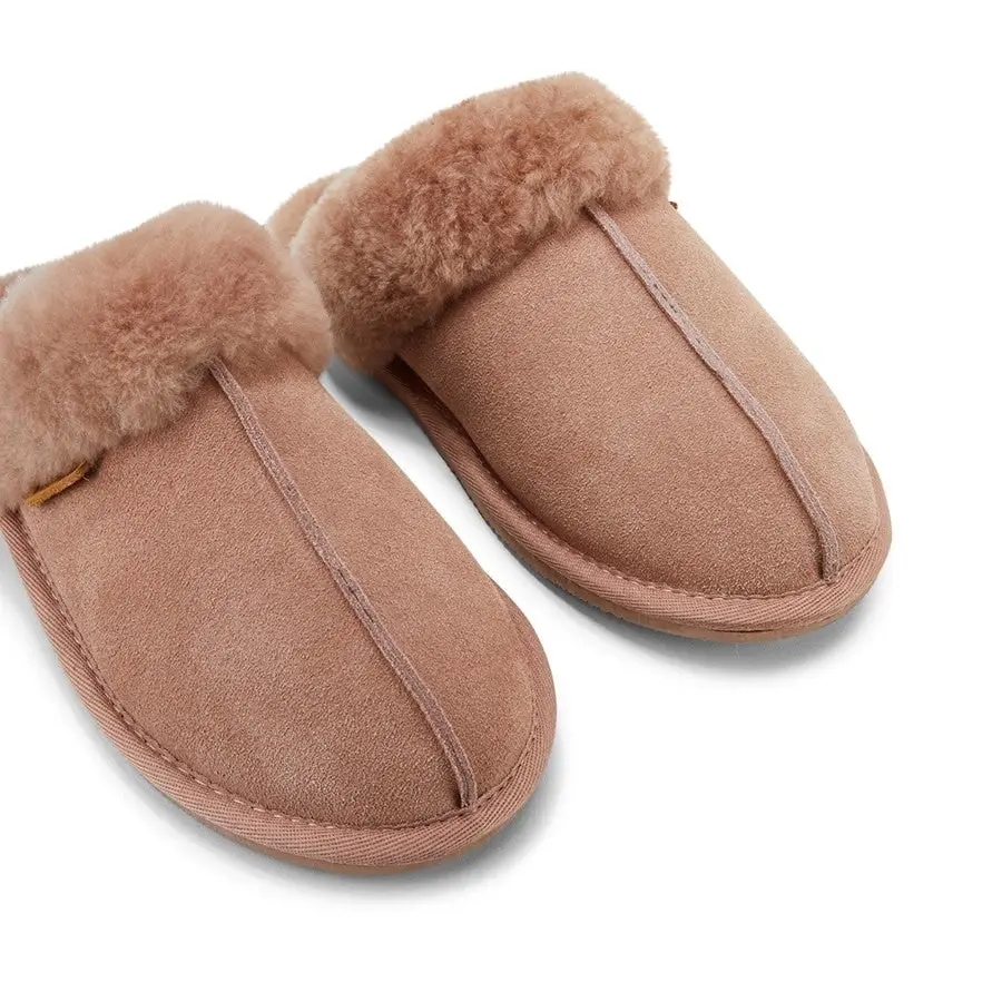 Womens Hush Puppies Cushy Slippers Warm Winter Slip On Shoes Winter Blush Suede