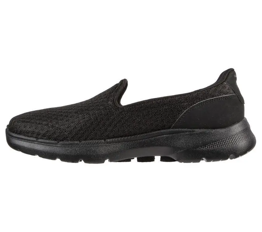 Womens Skechers Go Walk 6 - Big Splash Black/Black Walking Shoes