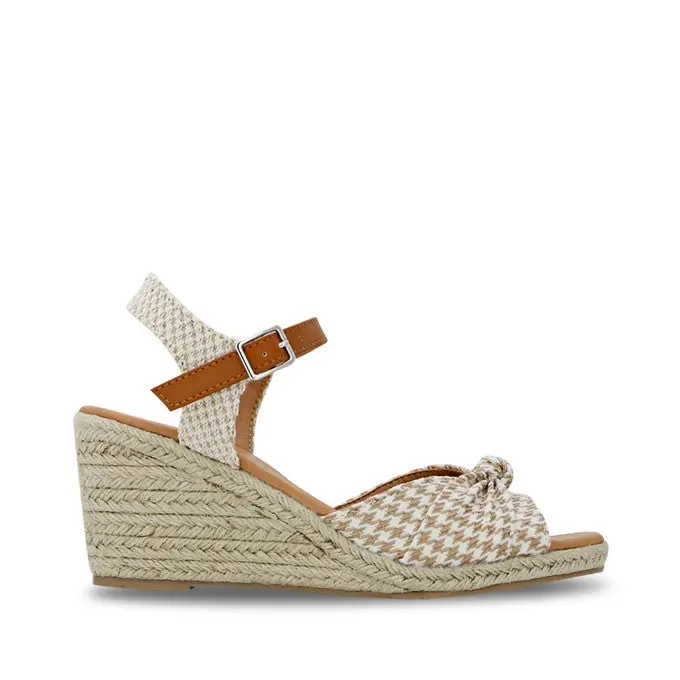 Womens Bellissimo Lou Tan Multi Wedge Sandals