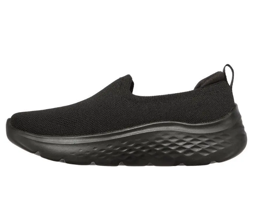 Womens Skechers Go Walk Hyper Burst-Grand Smile Black Walking Shoes