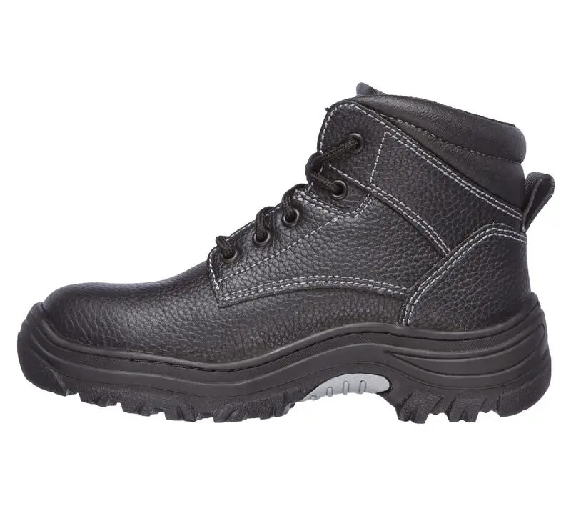 Womens Skechers Burgin-Krabok Black Work Safety Composite Toe Boots