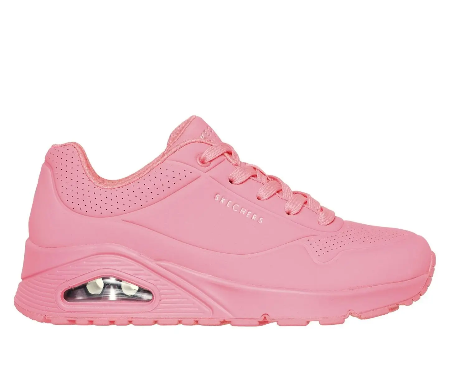 Womens Skechers Uno - Stand On Air Coral Lace Up Sneaker Shoes