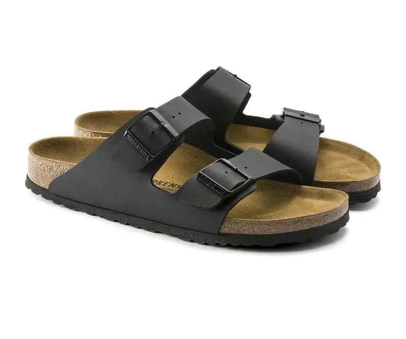 Womens Birkenstock Arizona Birko-Flor Black Slip On Sandals