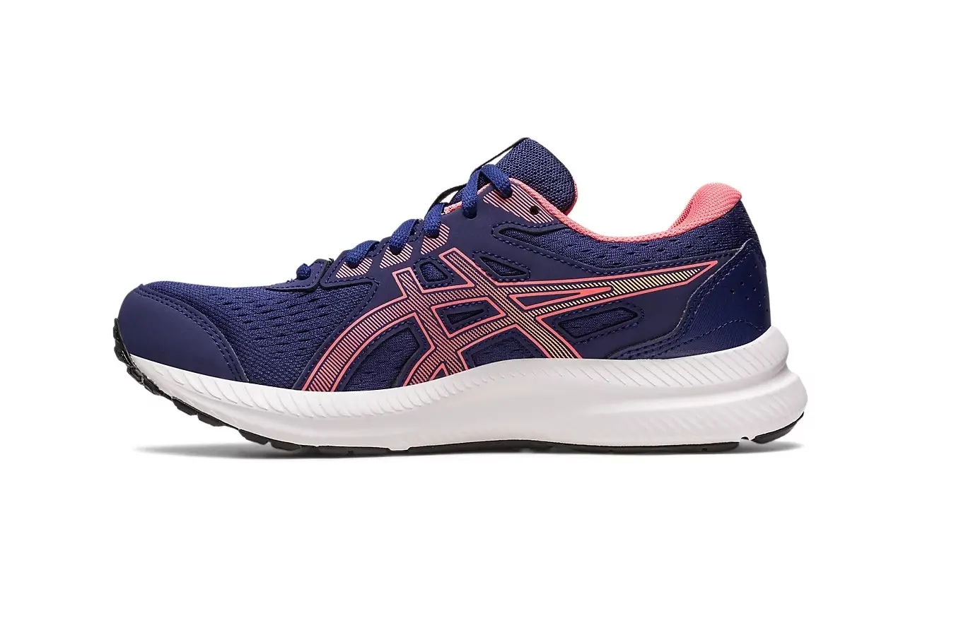 Womens Asics Gel-Contend 8 Indigo Blue/ Papaya Athletic Running Shoes