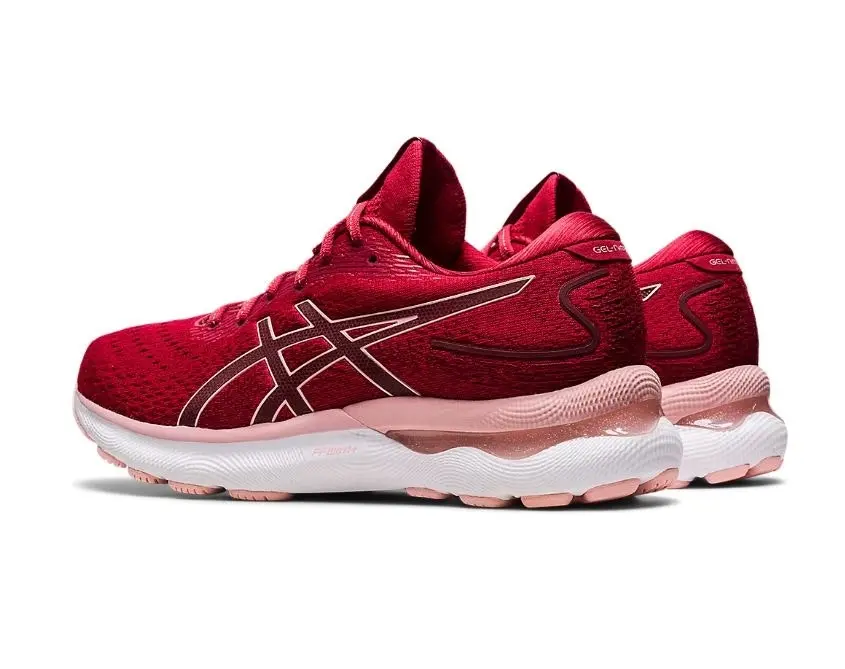 Womens Asics Gel-Nimbus 24 Cranberry/ Frosted Rose Athletic Running Shoes