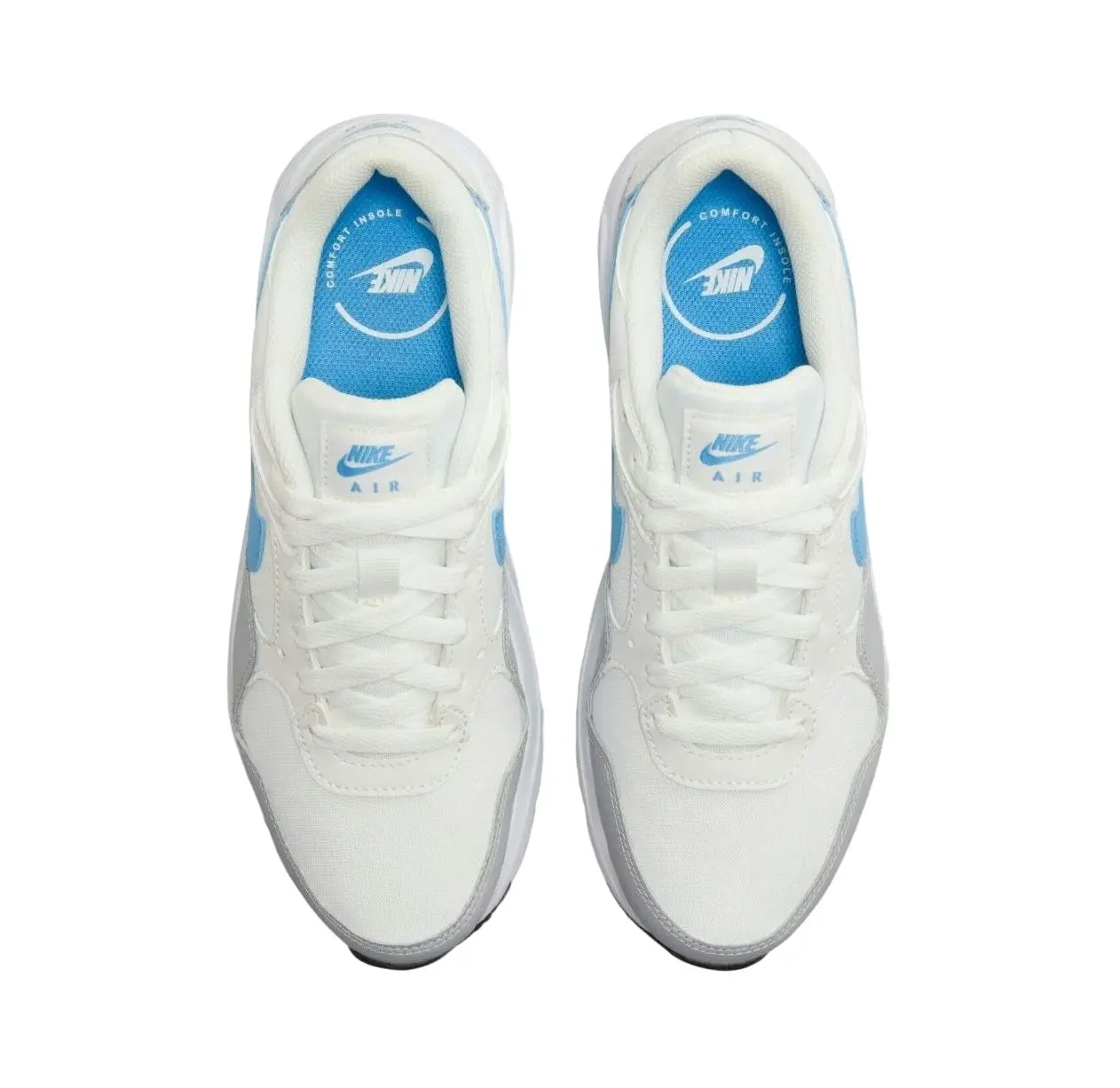 Womens Nike Air Max Sc White/ Grey/ Blue Athletic Shoes