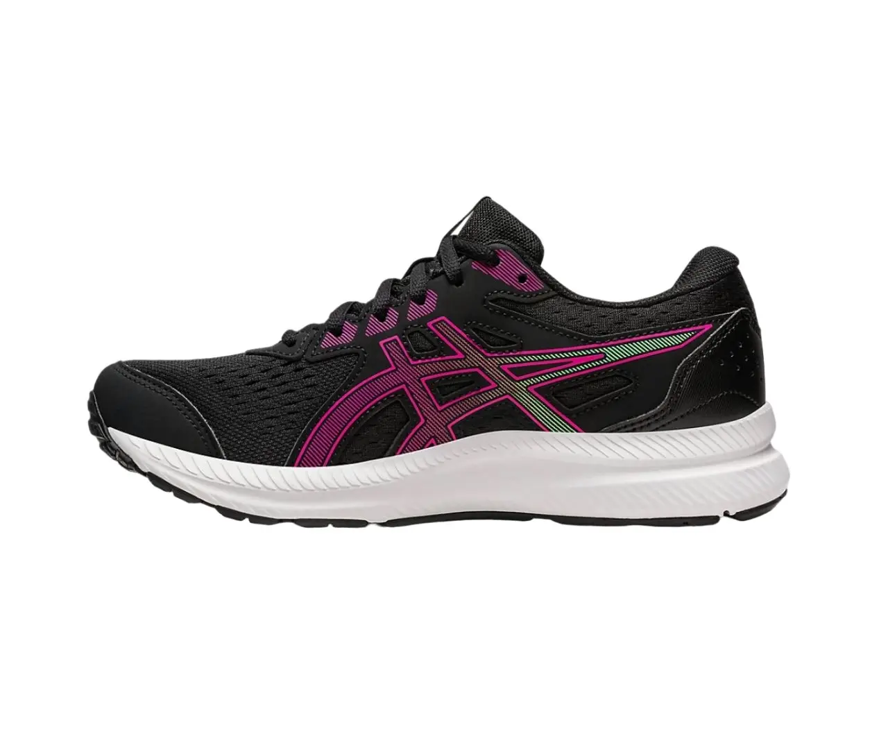 Womens Asics Gel-Contend 8 Black/ Pink Rave Athletic Running Shoes