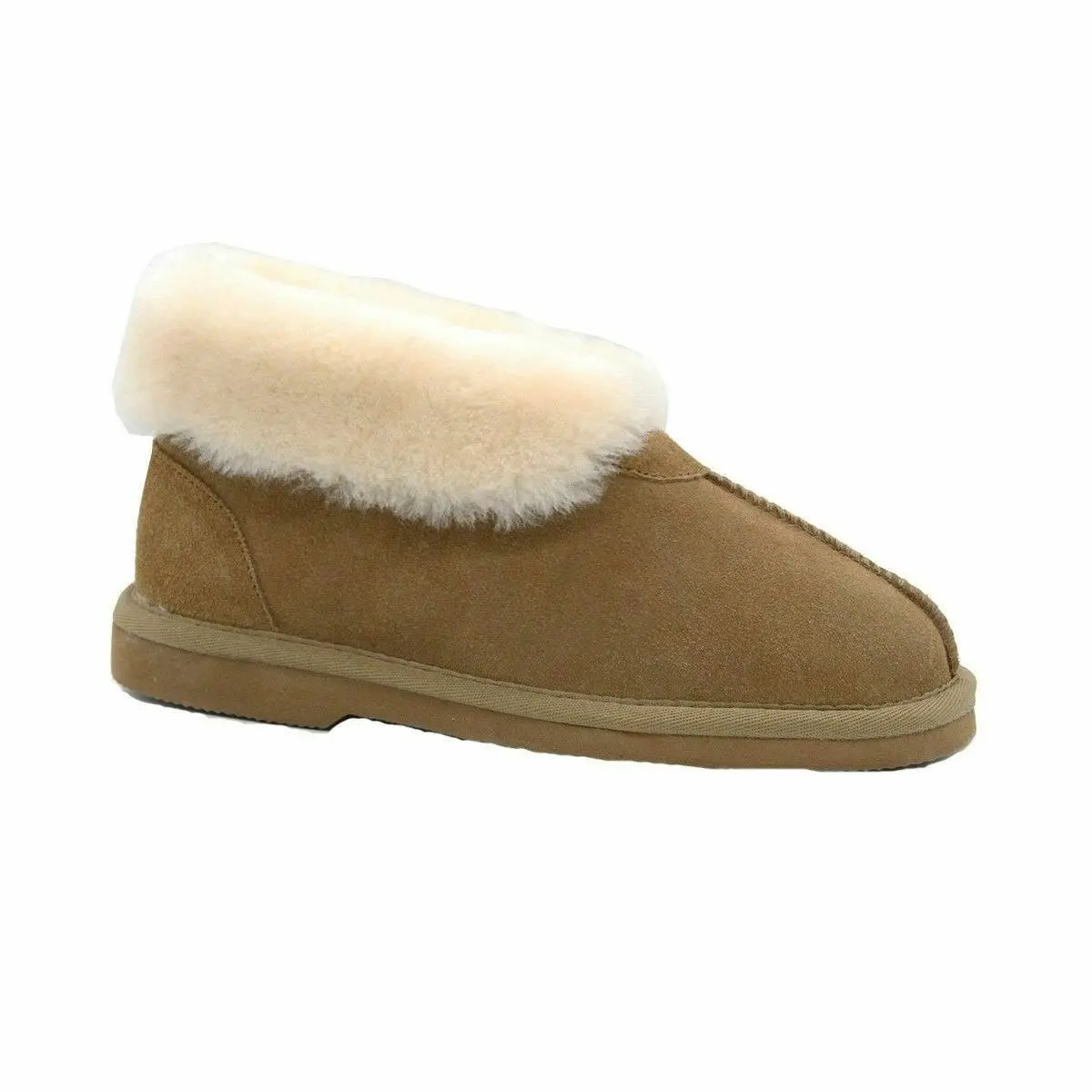 Womens Ugg Short Boots Suede Sheepskin Grosby Princess Chestnut Beige Slippers