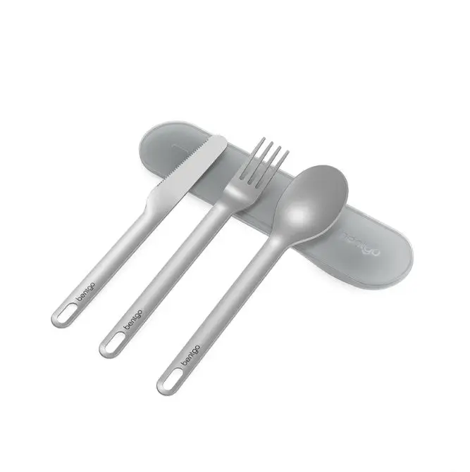 5 x Bentgo Ss Utensil Set Cutlery Grey