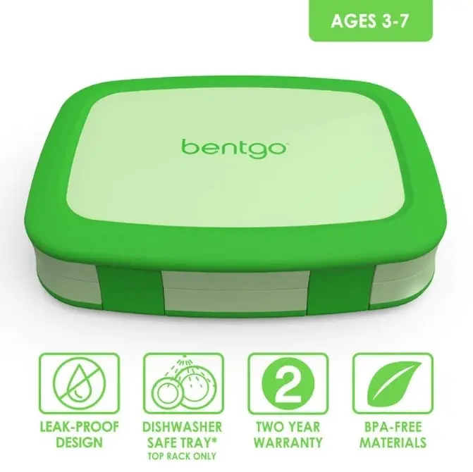 5 x Bentgo Kids Lunch Box Container Storage Green