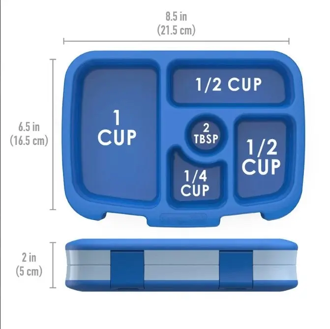 5 x Bentgo Kids Lunch Box Container Storage Blue