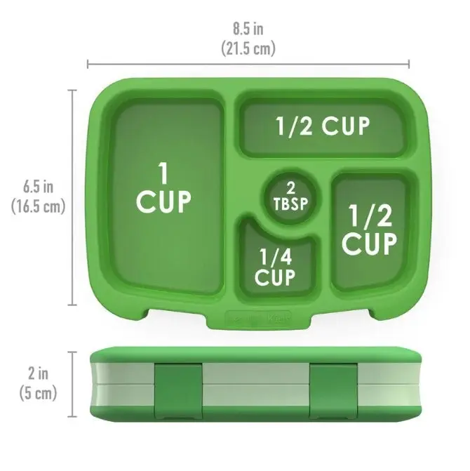 3 x Bentgo Kids Lunch Box Container Storage Green