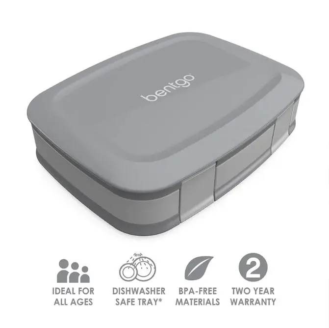 5 x Bentgo Fresh Version 2 Lunch Box Container Storage Grey