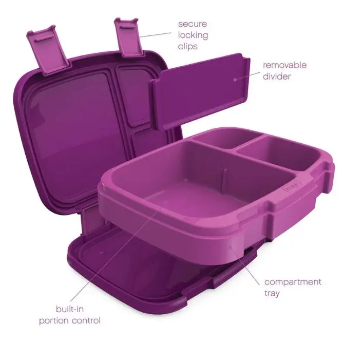 4 x Bentgo Fresh Version 2 Lunch Box Container Storage Purple