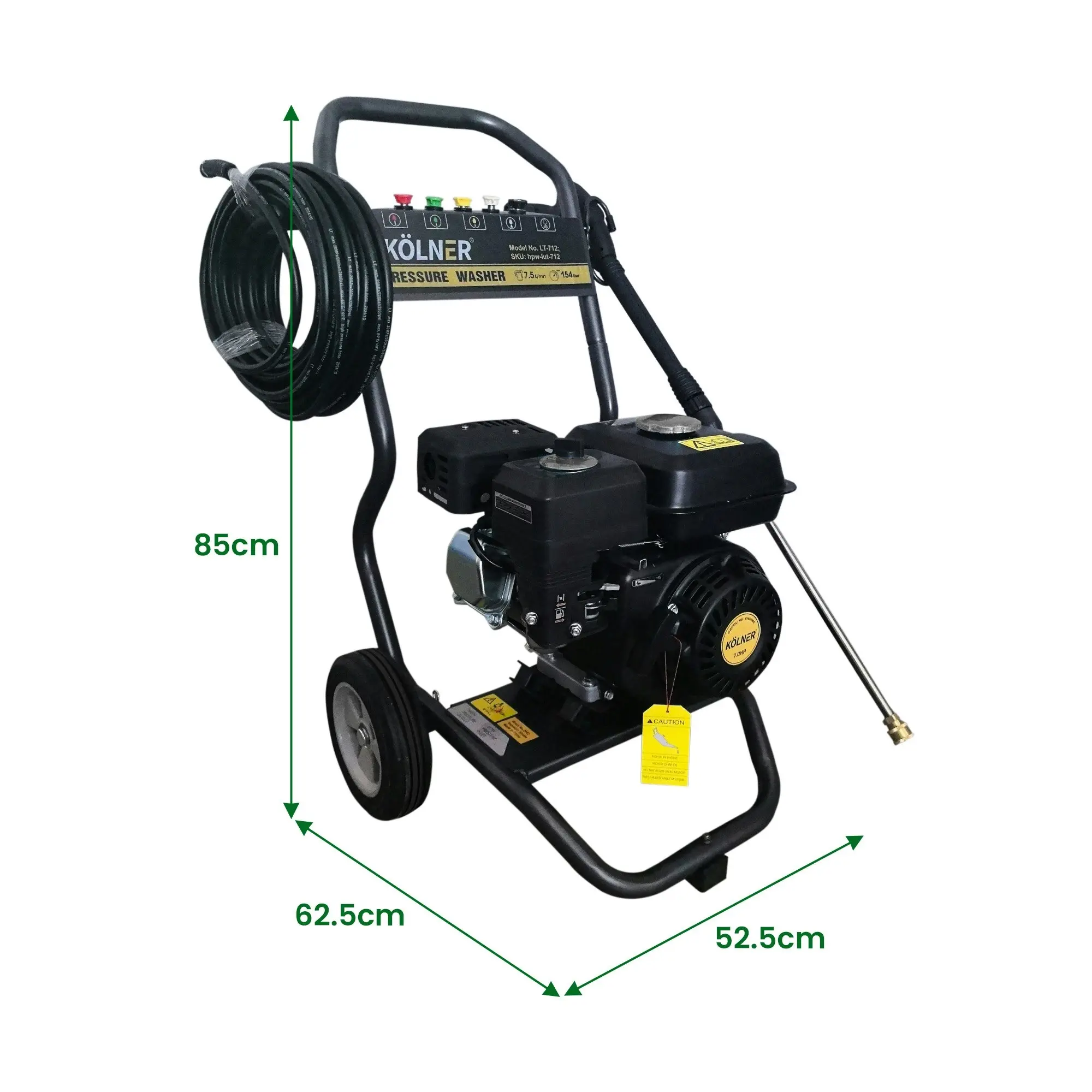 Kolner LT-712 7HP 2200PSI Petrol Engine High Pressure Washer 7.5LPM