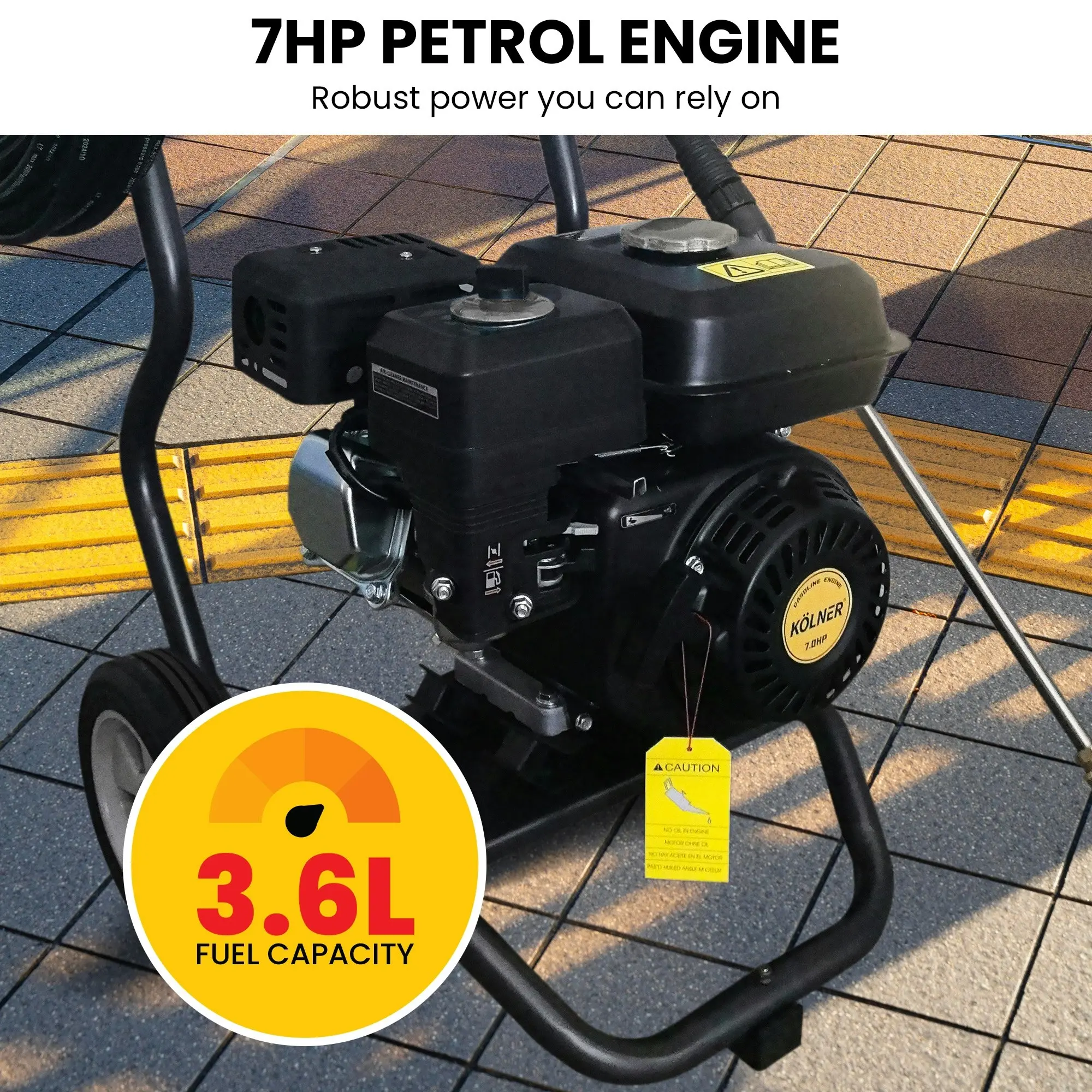 Kolner LT-712 7HP 2200PSI Petrol Engine High Pressure Washer 7.5LPM