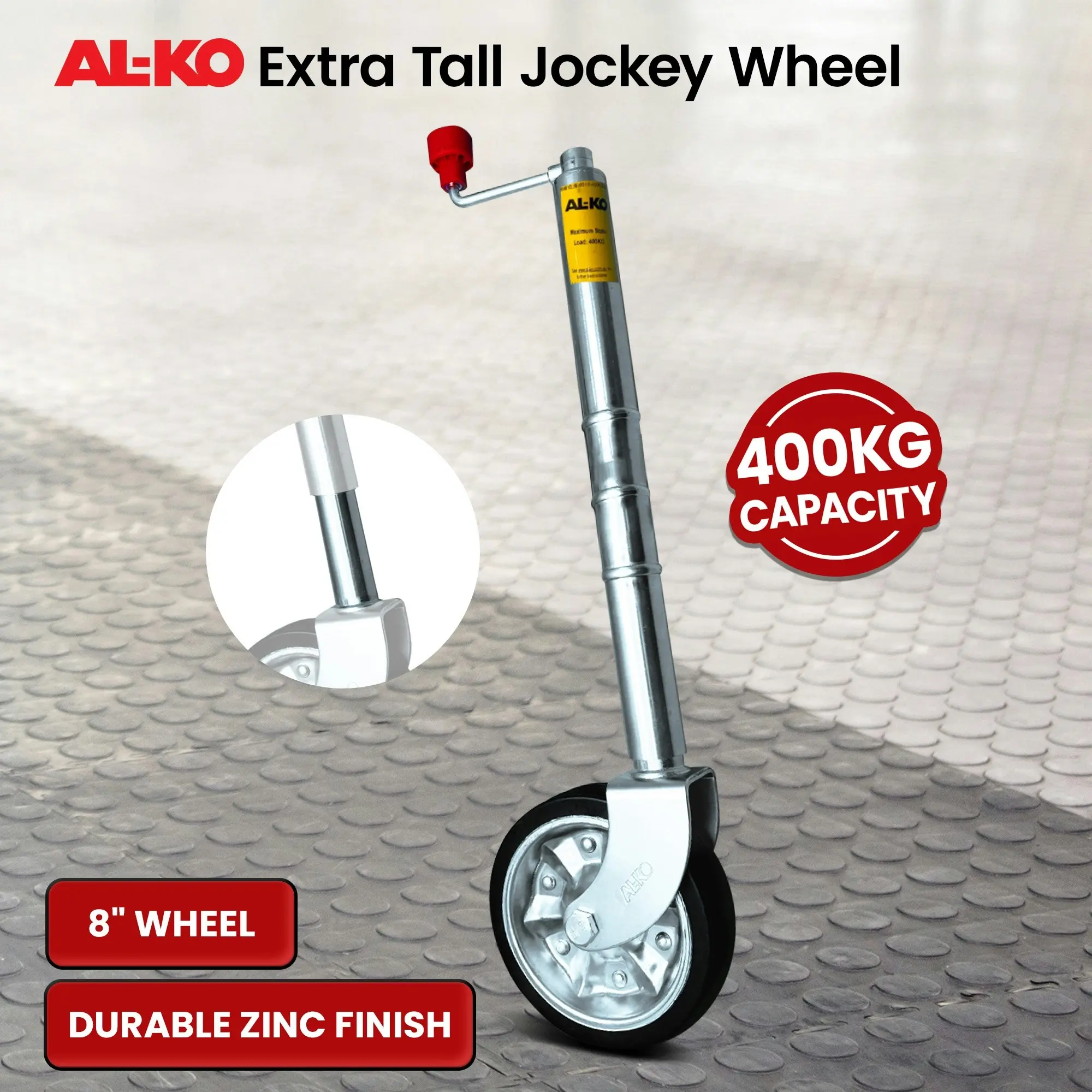 AL-KO Premium 8in Extra Tall Jockey Wheel 628300