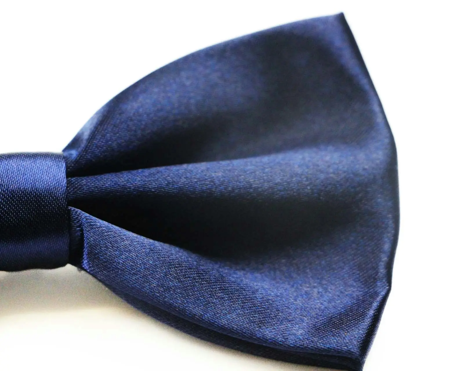 Mens Midnight Blue Solid Plain Colour Bow Tie