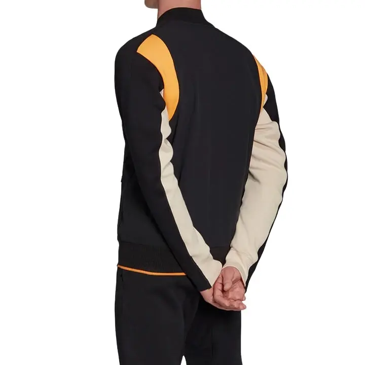 Adidas Mens Black/Black/Real Gold Vrct Varsity Collegiate Zipup Jacket