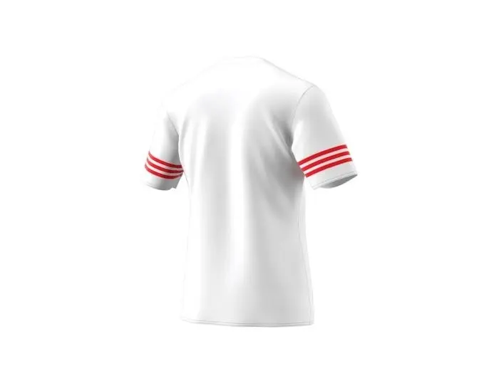 Adidas Men Entrada 14 White/Red Football/Soccer Athletic Jersey