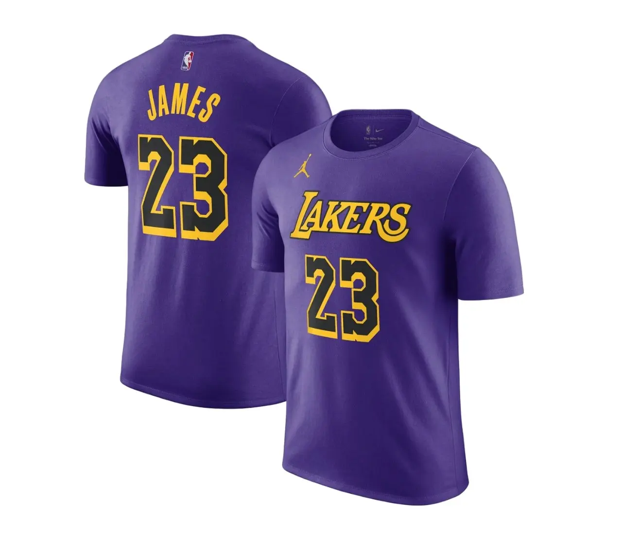 Mens Nike Air Jordan Nba Lebron James Lakers Purple Statement Jersey T-Shirt