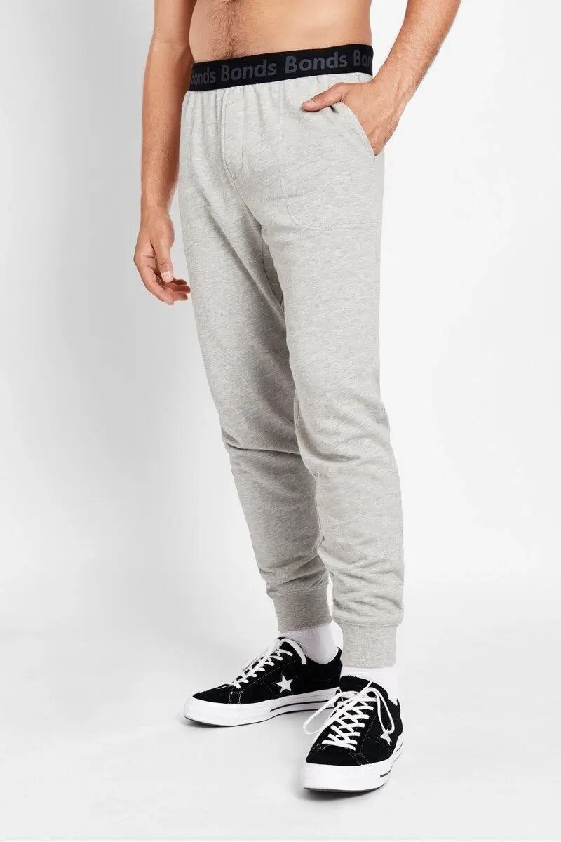 Bonds Mens Essentials Skinny Trackie Trackpant Grey Marle