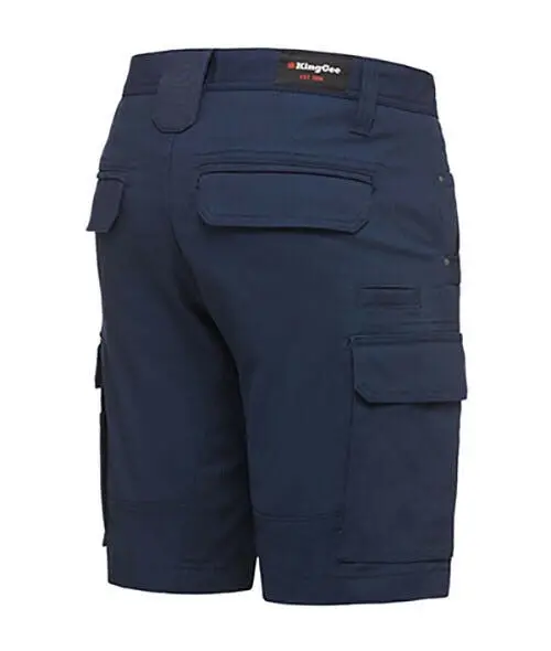 Mens Kinggee Tradie Utility Short Shorts Navy Khaki Work Wear Trade Pockets New