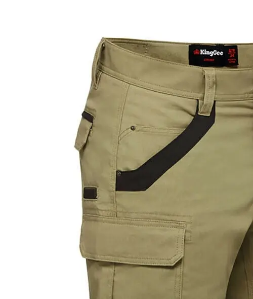 Mens Kinggee Tradie Utility Short Shorts Navy Khaki Work Wear Trade Pockets New