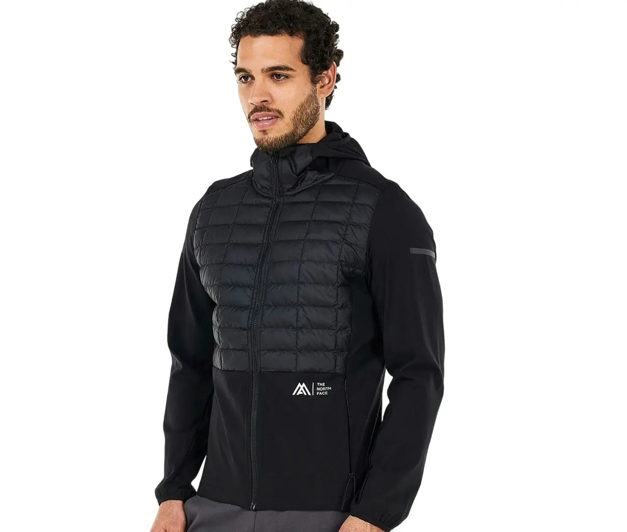 Mens The North Face Black Mountain Athletics Lab Hybrid Thermoball Hooded Jacket