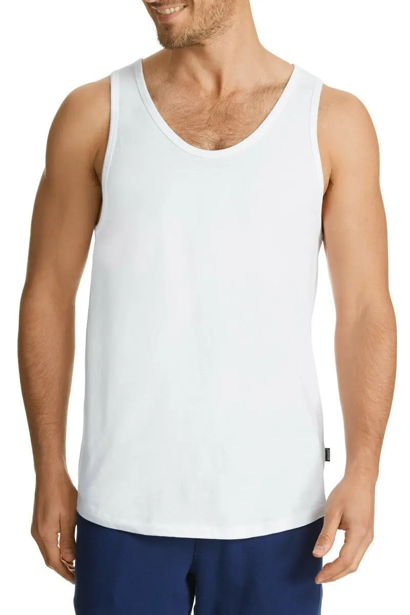 Mens Bonds Besties Tank Athletic Cotton Singlet Top White Black Grey Aygyi S-Xxl