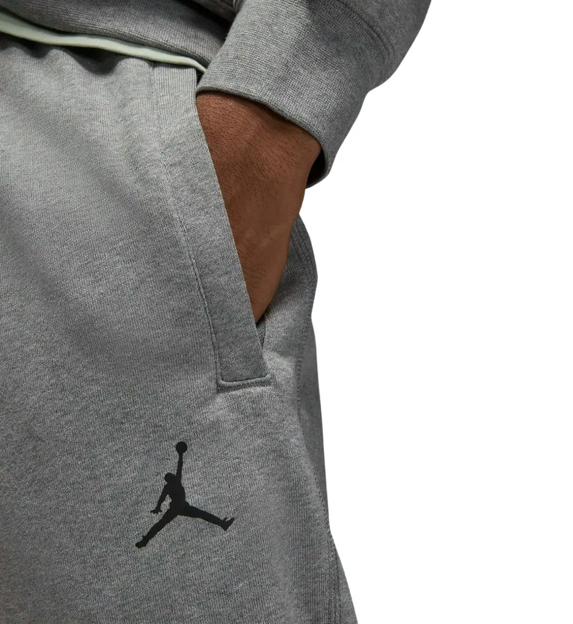 Mens Nike Jordan Dri-Fit Sport Grey Fleece Joggers Athletic Trackies