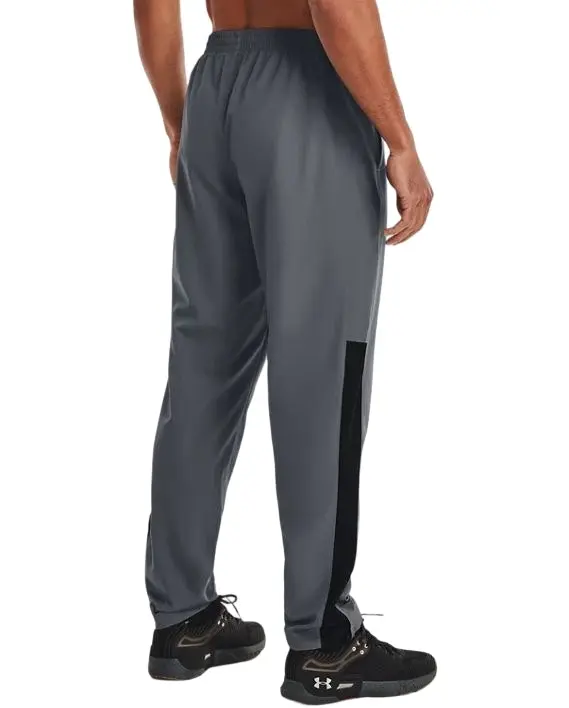 Mens Under Armour Pitch Gray/ Black Vital Woven Joggers Athletic Trackies