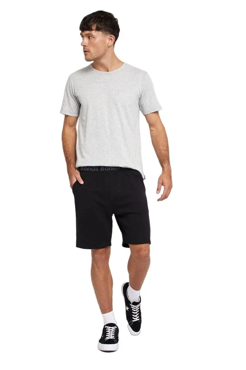 Bonds Mens Essentials Cotton Short Pockets Shorts Black Awvtw