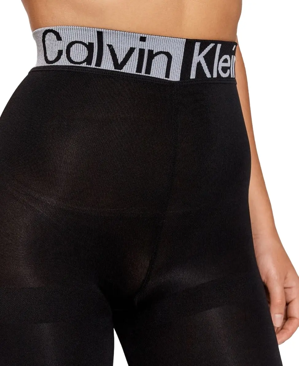 Womens Calvin Klein Black Slim Fit Pull On High Rise Leggings