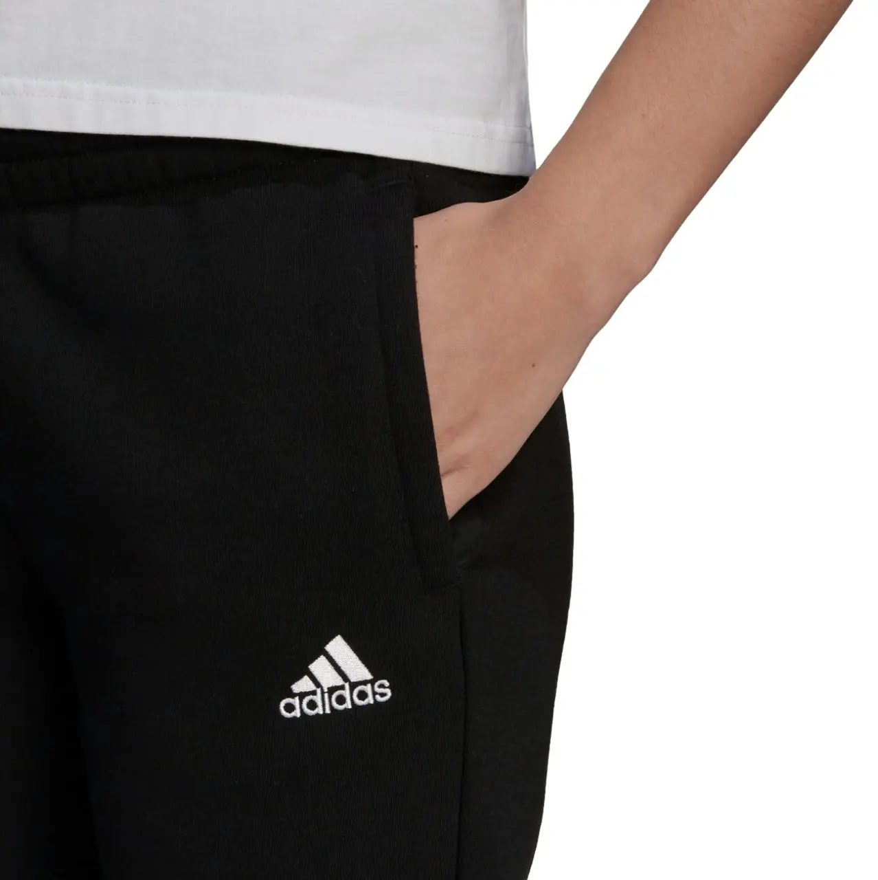 5 x Womens Adidas Essentials French Terry Logo Pants Black/White Trackies