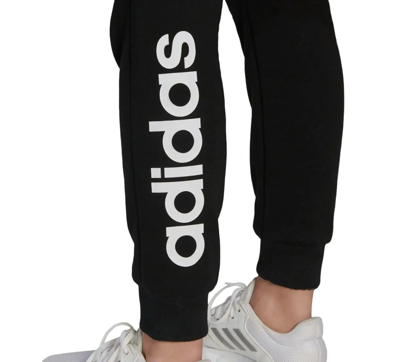 5 x Womens Adidas Essentials French Terry Logo Pants Black/White Trackies