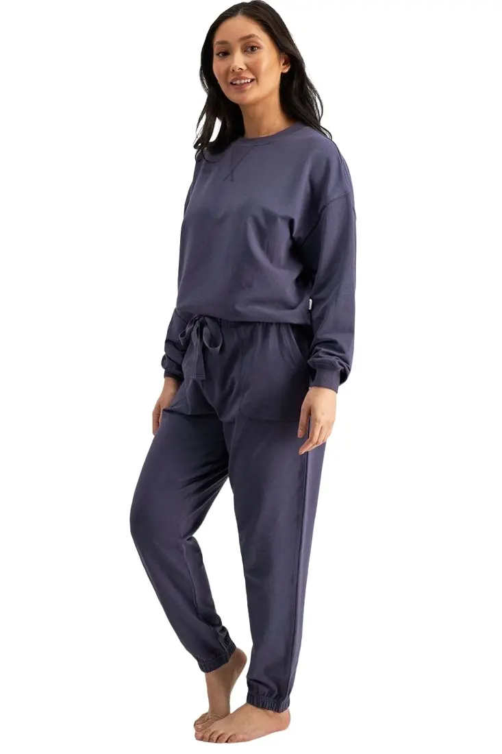 3 x Womens Jockey Life Terry Pant Trackie Loungewear Molten Midnight