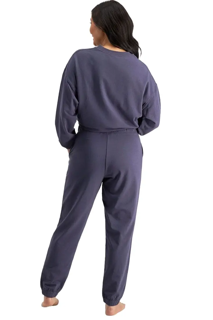 2 x Womens Jockey Life Terry Pant Trackie Loungewear Molten Midnight