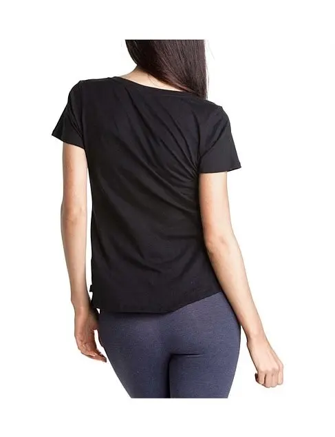 3 x Bonds Womens Scoop Neck Tee T-Shirt Top Cotton Black